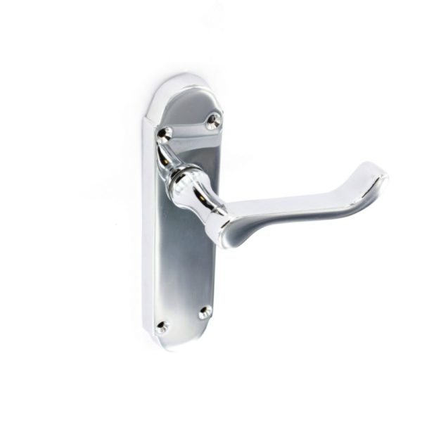 Chrome shaped latch handles 170mm
