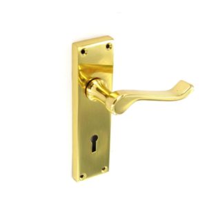 Premier Scroll Brass lock handles 155mm