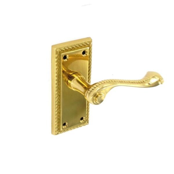 Premier Georgian Brass latch handles 110mm *