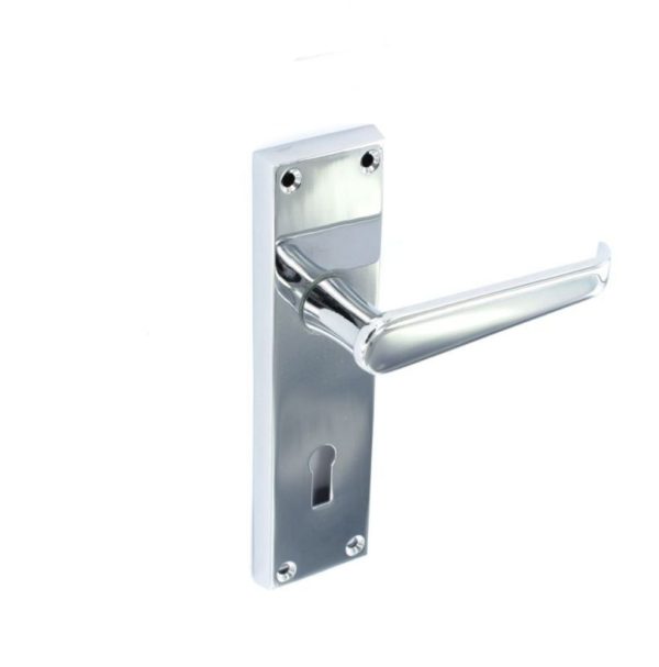 Premier Flat Chrome lock handles 150mm