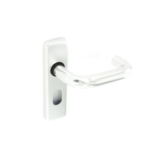 Aluminium oval lock handles Polished 150mm