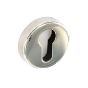 Polished Stainless Steel Euro escutcheon 50mm