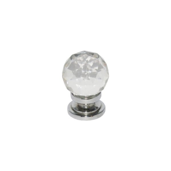 Glass Ball knob Chrome 32mm