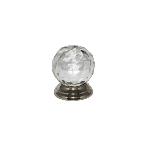 Glass Ball knob Chrome 38mm