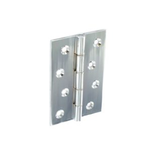 Chrome Brass hinges double steel washered 75mm