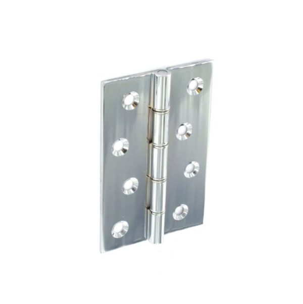 Chrome Brass hinges double steel washered 100mm