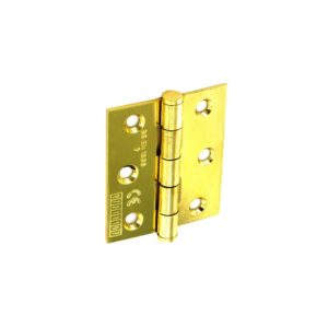 CE Steel Butt Hinges Polished Brass plated 75mm