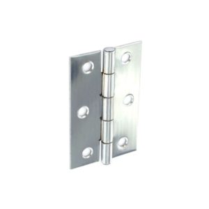 Steel butt hinges Polished Chrome 75mm