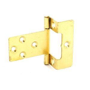 Flush hinges 5/8" cranked Brass plated 50mm
