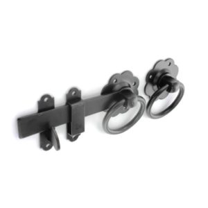 Ring gate latch Black 150mm