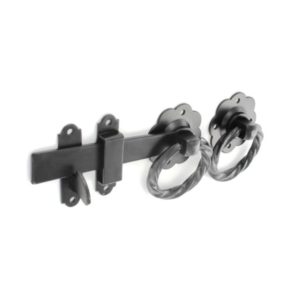Twisted ring gate latch Black 150mm