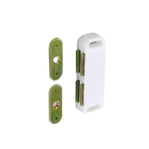 Twin magnetic catch White 65mm