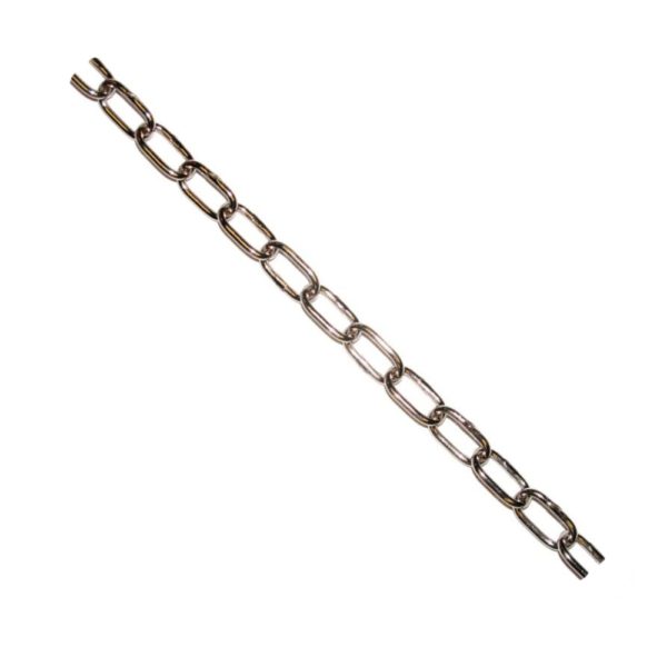 Oval link chain Nickel plated 5/8" 2.2mm x 10m