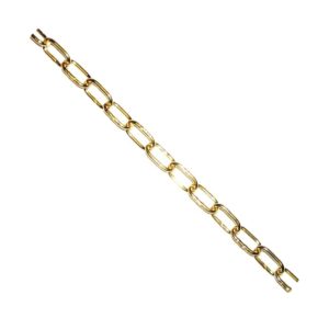 Oval link chain Brass plated 5/8" 2.2mm x 10m