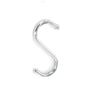S hook with ball tip Chrome 80mm