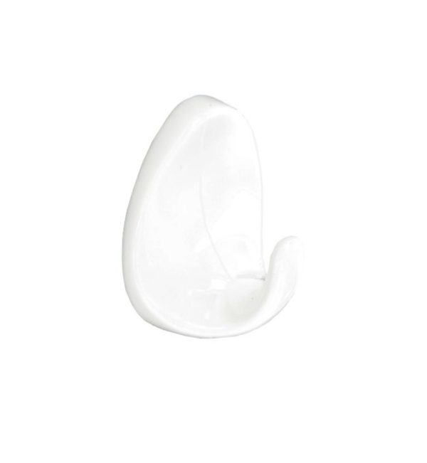Oval Self adhesive hook White Large