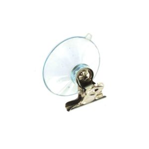 Suction hook with clip clear 45mm